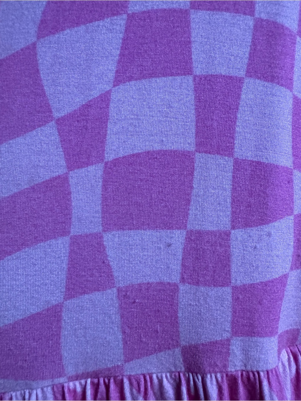 Bums & Roses Pink Checkerboard Ruffle Dress - Picture 3 of 5